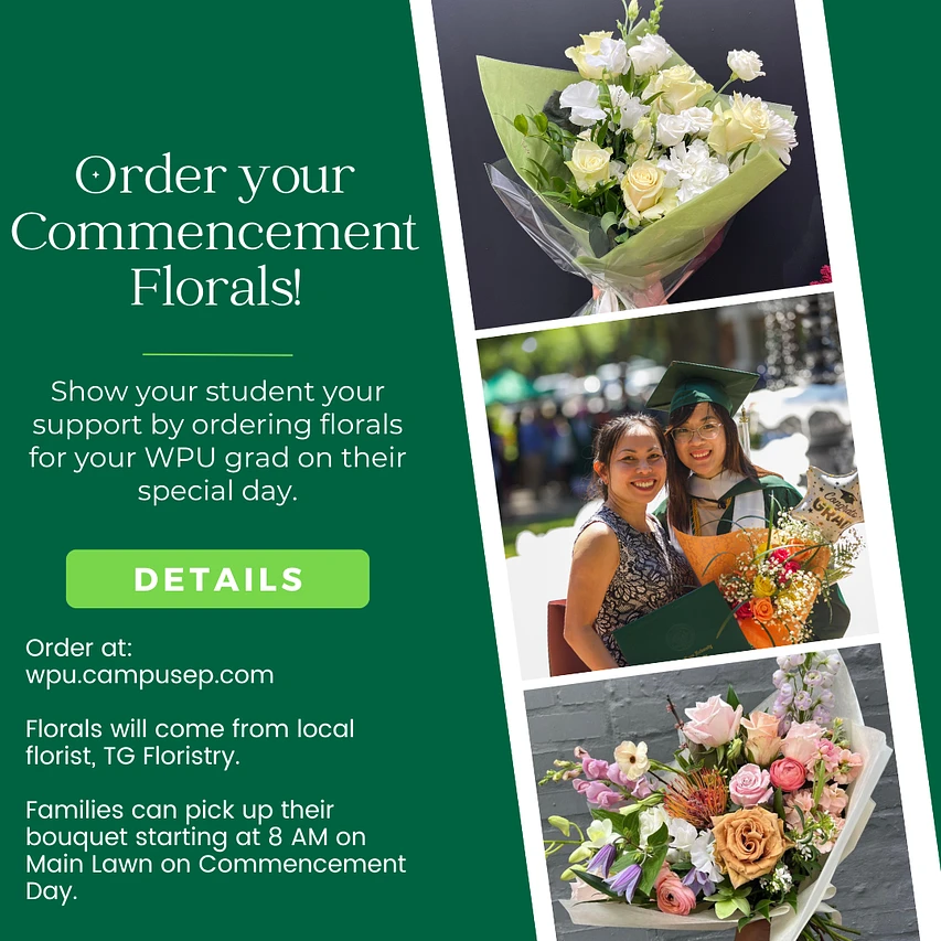 Cover image for Order Flowers for Your WPU Grad!